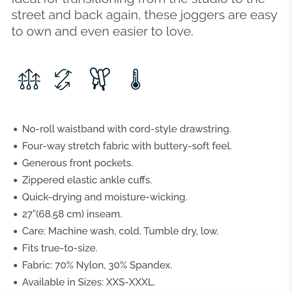 Zyia Navy Peak Zipper Jogger - Picture 3 of 4